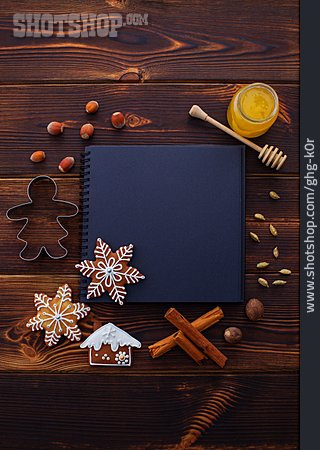 
                Weihnachtsbäckerei, Lebkuchen, Ringbuch                   
