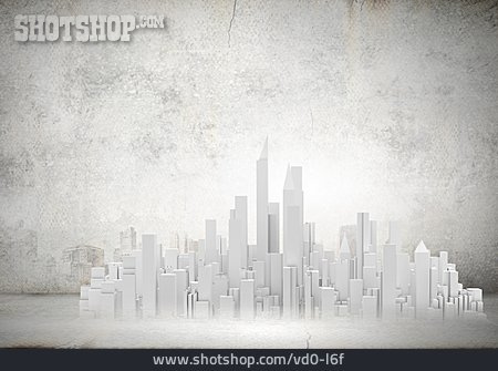 
                Stadt, Skyline, Hochhäuser, Stadtentwicklung, Stadtmodell                   