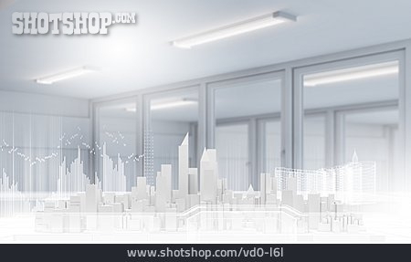 
                Stadt, Stadtentwicklung, Geschäftsviertel, Bürokomplex, Stadtmodell                   