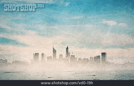 
                Stadt, Stadtansicht, Skyline, Großstadt, Postkarte                   