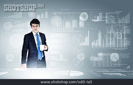 
                Geschäftsmann, Digital, Virtuell, Datenanalyse                   