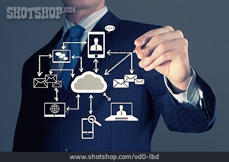 
                Datenspeicher, Senden, Infrastruktur, Cloud, Cloud Computing                   