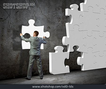 
                Businessman, Solution, Jigsaw Piece                   