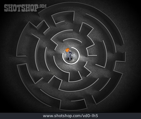 
                Strategie, Herausforderung, Labyrinth, Bauherr                   