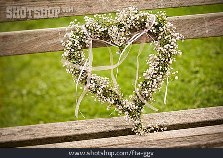 
                Herz, Blumengesteck, Hochzeitsdekoration                   
