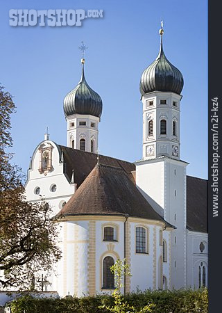
                Klosterkirche, Benediktbeuern, Doppeltürme                   