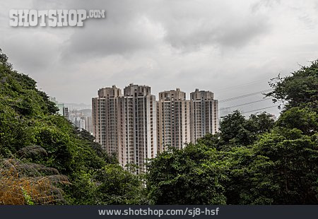 
                Hongkong, Hochhäuser, Lion Rock Hill                   