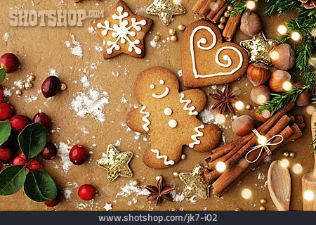 
                Weihnachtsbäckerei, Lebkuchen, Weihnachtskekse                   