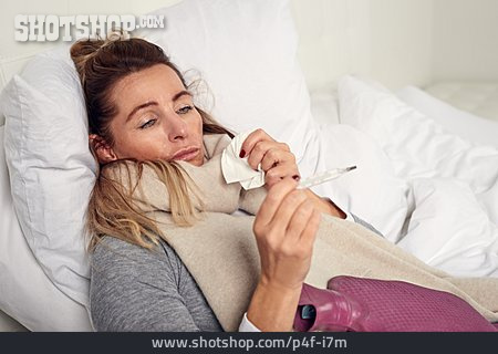 
                Frau, Krank, Grippe                   
