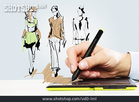 
                Design, Entwurf, Modedesign, Grafiktablett                   