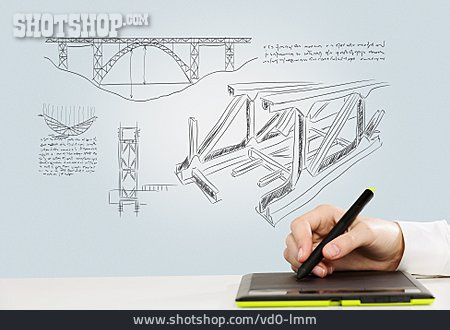 
                Design, Zeichnen, Architekt, Entwurf, Grafiktablett                   