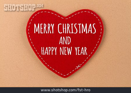 
                Grußkarte, Merry Christmas, Happy New Year, Weihnachtswünsche                   