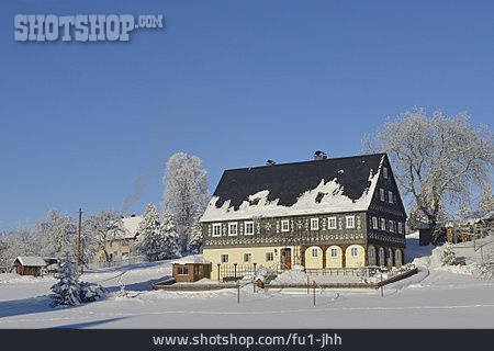 
                Upper Lusatia, Umgebindehaus, Lusatian Highlands                   