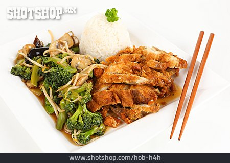
                Asiatische Küche, Hähnchen, Knusprig                   