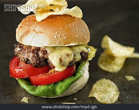 
                Hamburger, Cheeseburger, Amerikanische Küche                   
