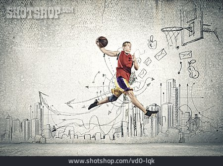 
                Ball, Basketball, Luftsprung                   