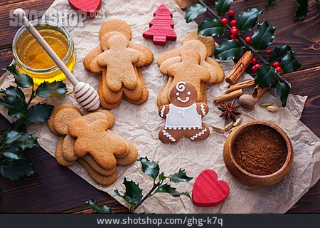 
                Weihnachtsbäckerei, Weihnachtskekse, Lebkuchenmann                   