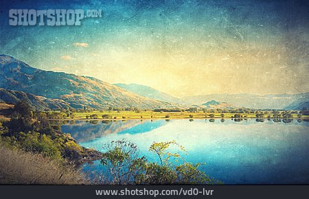 
                Landschaft, See, Postkarte                   