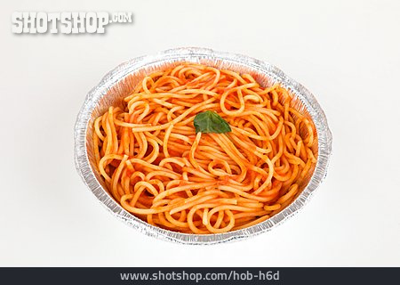 
                Imbiss, Spaghetti, Napoli, Aluminiumschale                   