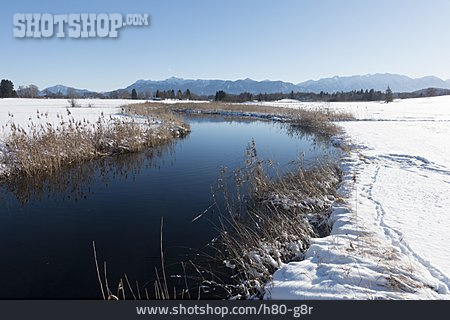 
                Winterlandschaft, Fluss, Schneelandschaft                   