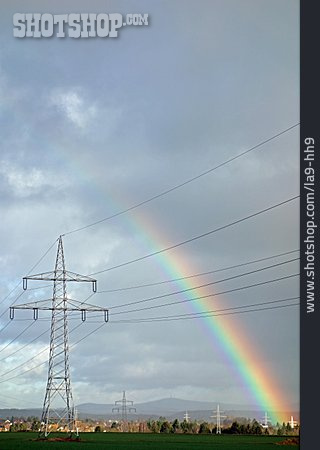 
                Strommast, Regenbogen                   