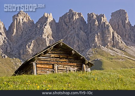 
                Schuppen, Dolomiten, Holzhütte, Alm, Puezgruppe                   