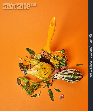 
                Orange, Malerpinsel, Kreativ                   