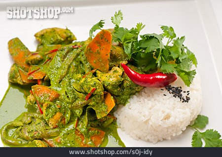 
                Indische Küche, Hühnchencurry                   
