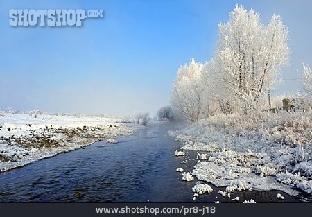 
                Winterlandschaft, Fluss                   