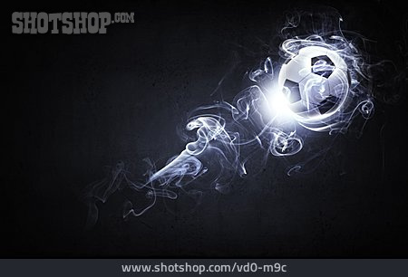 
                Fußball, Licht, Rauch                   
