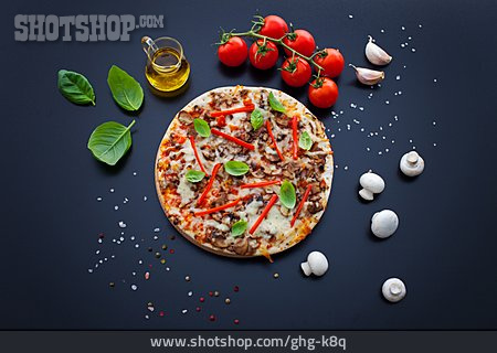 
                Italienische Küche, Pizza, Gemüsepizza                   
