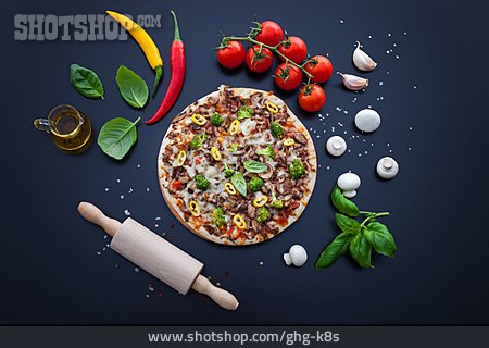 
                Pizza, Gemüsepizza                   