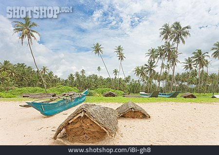 
                Strand, Fischfang, Fischernetz, Sri Lanka, Balapitiya                   