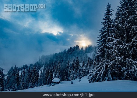 
                Sonnenuntergang, Winterlandschaft, Schneelandschaft                   