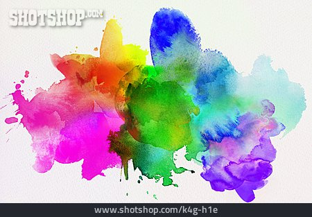 
                Bunt, Wasserfarbe, Farbklecks                   