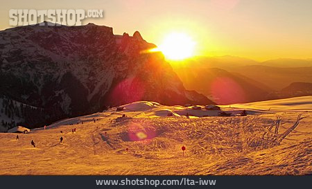 
                Sonnenuntergang, Südtirol, Dolomiten, Schlern                   
