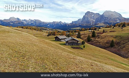 
                Berghütte, Dolomiten, Seiser Alm                   