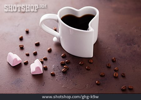 
                Süßigkeit, Kaffeetasse, Herzförmig                   