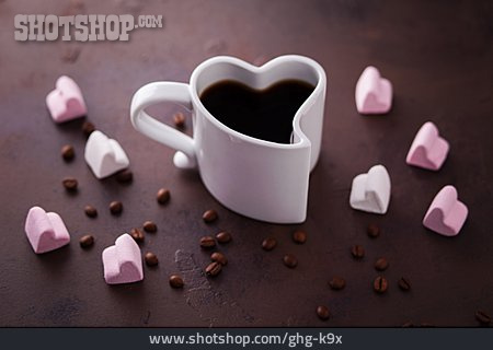 
                Kaffee, Valentinstag, Kaffeetasse, Herzförmig                   
