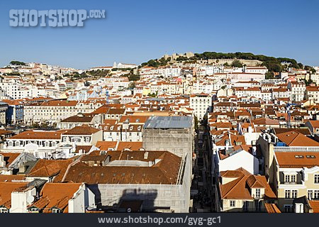 
                Stadtansicht, Lissabon, Castelo De Sao Jorge                   