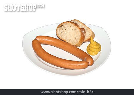 
                Senf, Weißbrot, Wiener Würstchen                   