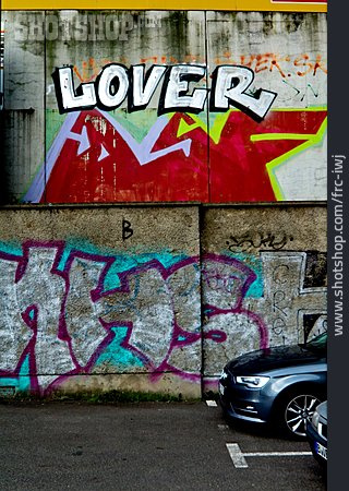 
                Love, Parking Lot, Graffiti, Lover                   