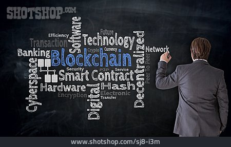 
                Netzwerk, Blockchain, Buchführungssystem                   