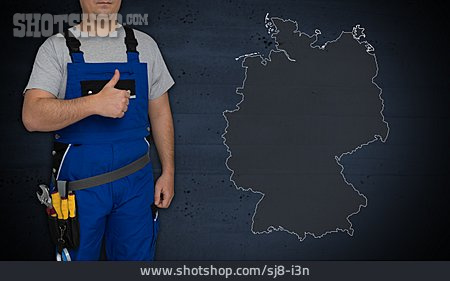 
                Handwerker, Standort, Deutschlandkarte                   