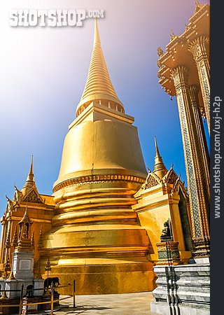 
                Golden, Buddhistisch, Phra Sri Rattana Chedi, Reliquienschrein                   
