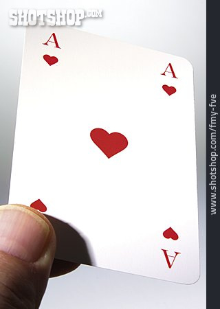 
                Herz, Spielkarte, Ass                   