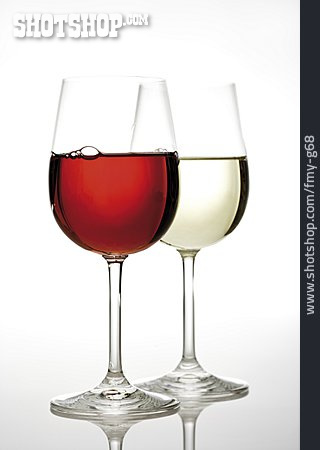
                Weinglas, Rotwein, Weißwein                   