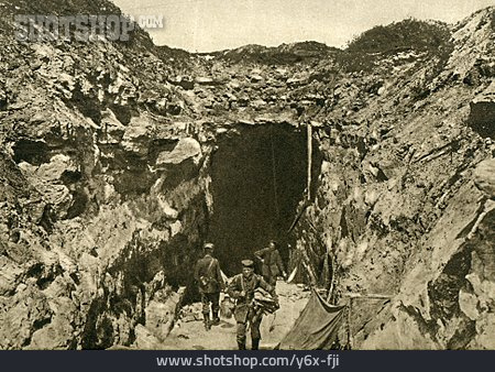 
                Erster Weltkrieg, Stellungskrieg, Barbarossa-höhle                   