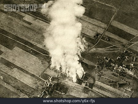 
                Aerial View, World War I, Attrition Warfare                   
