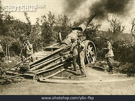 
                Artillerie, Geschütz, Deutsche Soldaten, 15-cm-schwere Feldhaubitze 13                   